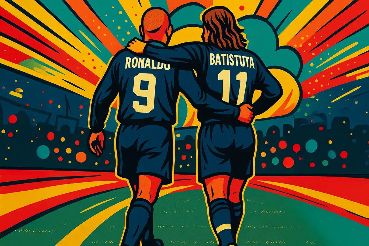 Ronaldo and Batistuta for the World XI